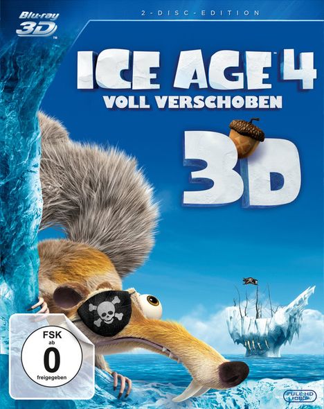 Ice Age 4 - Voll verschoben (3D &amp; 2D Blu-ray), 2 Blu-ray Discs