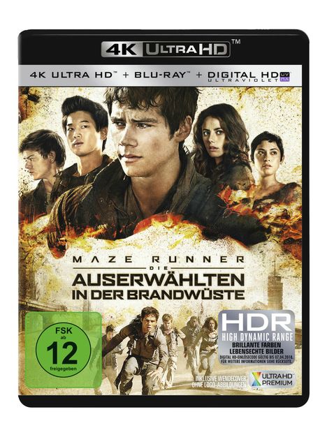 Maze Runner 2 - Die Auserwählten in der Brandwüste (Ultra HD Blu-ray &amp; Blu-ray), 1 Ultra HD Blu-ray und 1 Blu-ray Disc