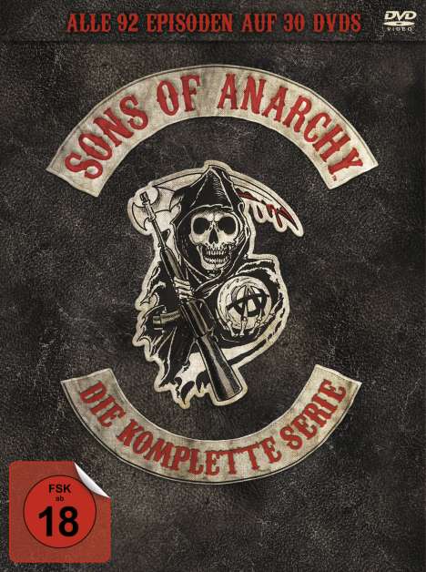 Sons of Anarchy (Komplette Serie), 30 DVDs
