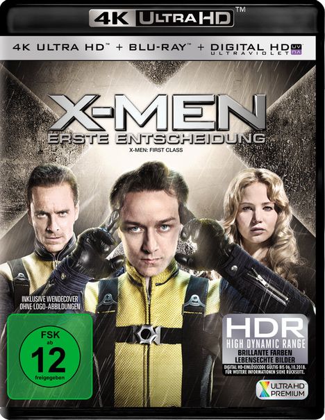 X-Men: Erste Entscheidung (Ultra HD Blu-ray &amp; Blu-ray), 1 Ultra HD Blu-ray und 1 Blu-ray Disc