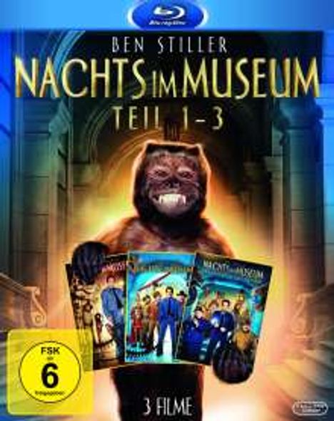 Nachts im Museum 1-3 (Blu-ray), 3 Blu-ray Discs