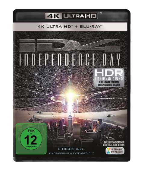 Independence Day (Ultra HD Blu-ray &amp; Blu-ray), 1 Ultra HD Blu-ray und 1 Blu-ray Disc