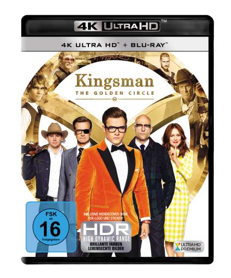 Kingsman 2 - The Golden Circle (Ultra HD Blu-ray &amp; Blu-ray), 1 Ultra HD Blu-ray und 1 Blu-ray Disc