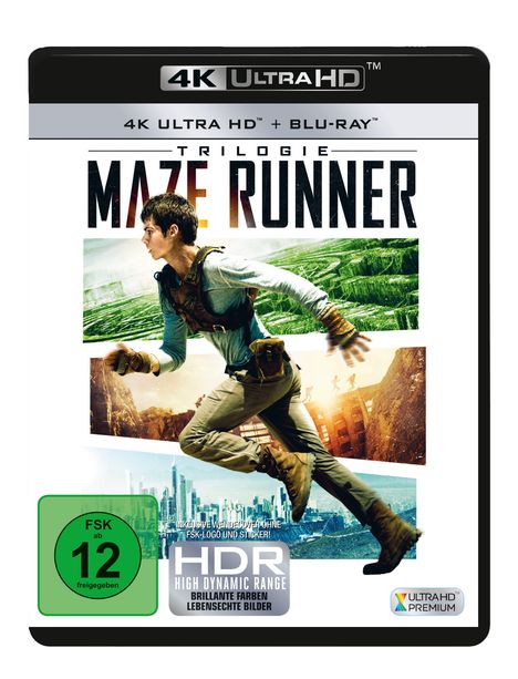Maze Runner Trilogie (Ultra HD Blu-ray &amp; Blu-ray), 3 Ultra HD Blu-rays und 3 Blu-ray Discs