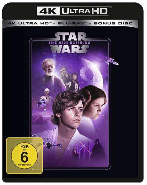 Star Wars Episode 4: Eine neue Hoffnung (Ultra HD Blu-ray &amp; Blu-ray), 1 Ultra HD Blu-ray und 2 Blu-ray Discs