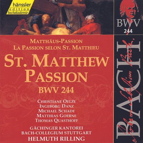 Johann Sebastian Bach (1685-1750): Die vollständige Bach-Edition Vol.74 (Matthäus-Passion BWV 244), 3 CDs