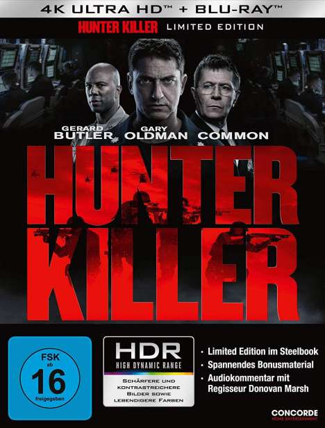 Hunter Killer (Ultra HD Blu-ray &amp; Blu-ray im Steelbook), 1 Ultra HD Blu-ray und 1 Blu-ray Disc
