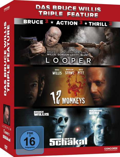 Das Bruce Willis Triple Feature, 3 DVDs