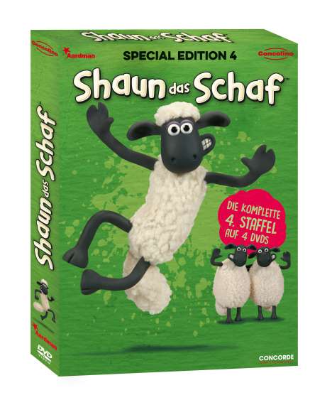 Shaun das Schaf Staffel 4, 4 DVDs