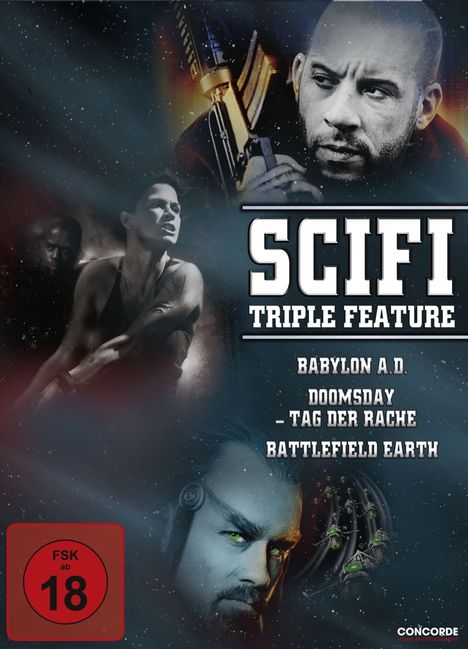 SciFi Triple Feature, 3 DVDs