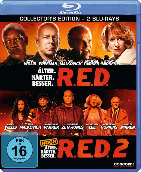 R.E.D. / R.E.D. 2 (Blu-ray), 2 Blu-ray Discs