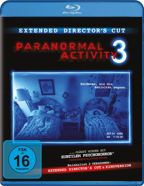 Paranormal Activity 3 (Blu-ray), Blu-ray Disc