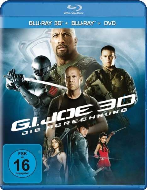 G.I. Joe - Die Abrechnung (2D &amp; 3D Blu-ray &amp; DVD), 2 Blu-ray Discs und 1 DVD