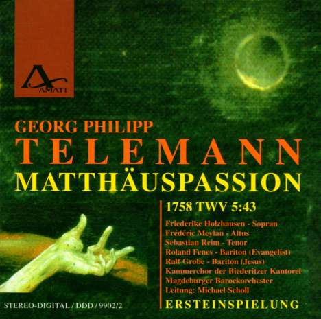 Georg Philipp Telemann (1681-1767): Matthäus-Passion (1758), 2 CDs