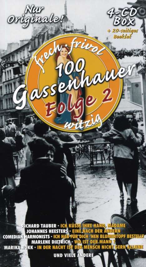100 Gassenhauer Folge 2: Frech, frivol, witzig, 4 CDs