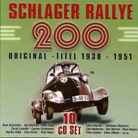 Schlager Rallye: 200 Originaltitel 1938 - 1951 (Box-Set), 10 CDs