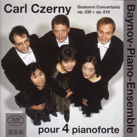 Carl Czerny (1791-1857): Quatuors concertants op. 230 &amp; 816 für 4 Klaviere, CD