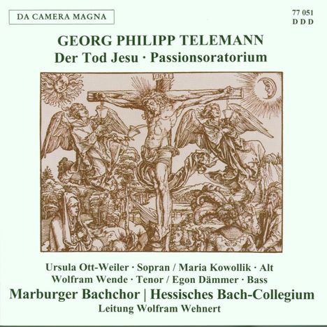 Georg Philipp Telemann (1681-1767): Der Tod Jesu (Passionskantate TWV 5:6), CD