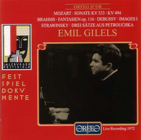 Emil Gilels in Salzburg 17.8.72, CD