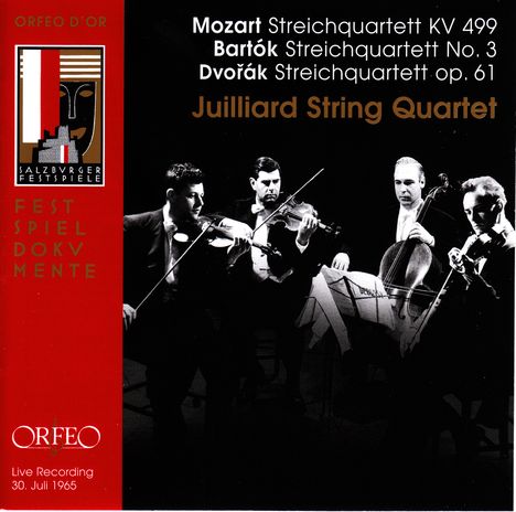 Juilliard String Quartet - Mozart / Bartok / Dvorak, CD