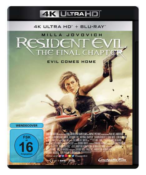 Resident Evil: The Final Chapter (Ultra HD Blu-ray &amp; Blu-ray), 1 Ultra HD Blu-ray und 1 Blu-ray Disc