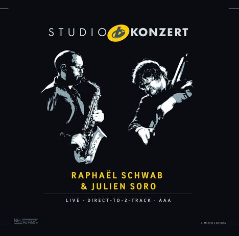 Schwab Soro (Raphael Schwab &amp; Julien Soro): Studio Konzert (180g) (Limited-Numbered-Edition), LP