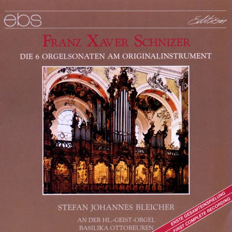 Franz Xaver Schnizer (1740-1785): Orgelsonaten Nr.1-6, CD