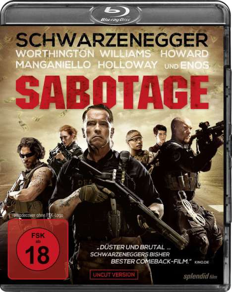 Sabotage (2014) (Blu-ray), Blu-ray Disc