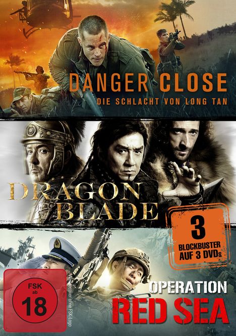 Danger Close / Dragon Blade / Operation Red Sea, 3 DVDs