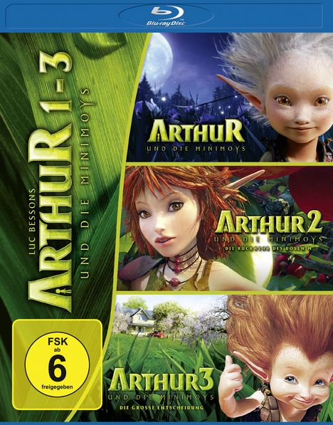 Arthur und die Minimoys 1-3 (Blu-ray), 3 Blu-ray Discs