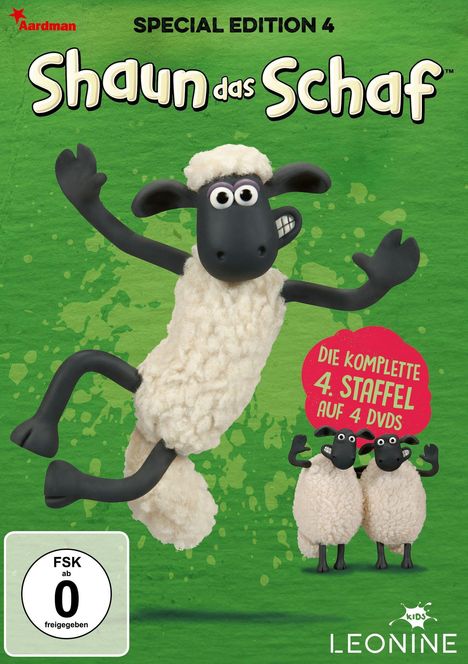 Shaun das Schaf Staffel 4, 4 DVDs