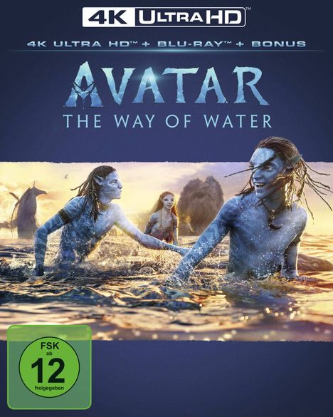 Avatar: The Way of Water (Ultra HD Blu-ray &amp; Blu-ray), 1 Ultra HD Blu-ray und 2 Blu-ray Discs