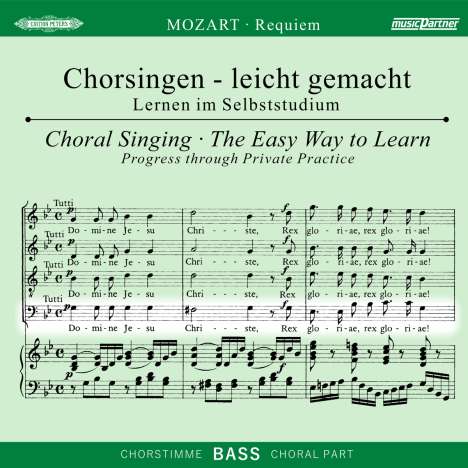 Chorsingen leicht gemacht - Wolfgang Amadeus Mozart: Requiem d-moll KV 626 (Bass), CD