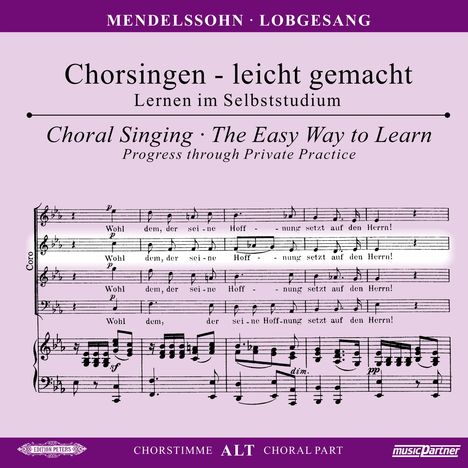 Chorsingen leicht gemacht - Felix Mendelssohn: Symphonie Nr. 2 "Lobgesang" (Alt), CD