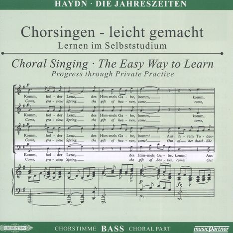 Chorsingen leicht gemacht - Joseph Haydn: Die Jahreszeiten (Bass), 2 CDs