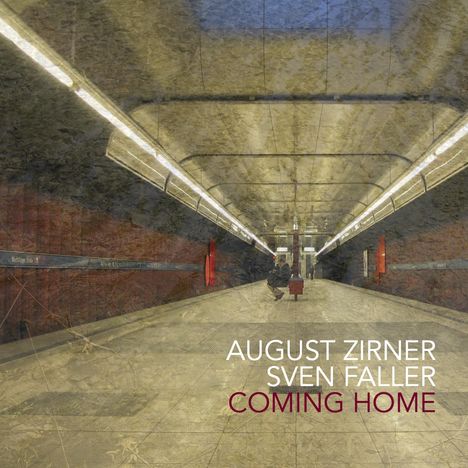 Text: "August Zirner Sven Faller Coming Home". Eine U-Bahn-Station, einsame Atmosphäre, warme Lichter.