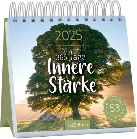 Postkartenkalender 365 Tage Innere Stärke 2025, Kalender