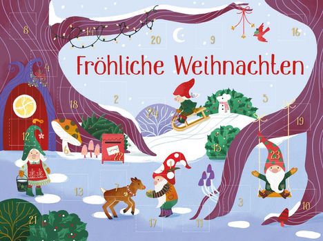 Mini-Adventskalender mit Umschlag zum Verschicken WICHTEL - WWS, Kalender