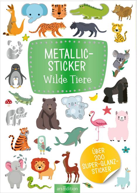 Metallic-Sticker - Wilde Tiere, Diverse