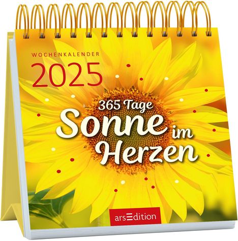 Mini-Wochenkalender 365 Tage Sonne im Herzen 2025, Kalender
