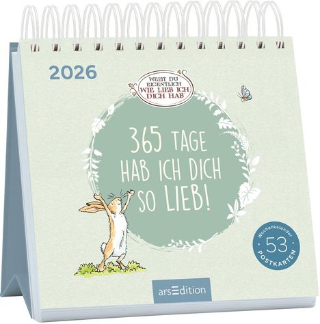 Postkartenkalender Weißt du eigentlich, wie lieb ich dich hab? 2026, Kalender