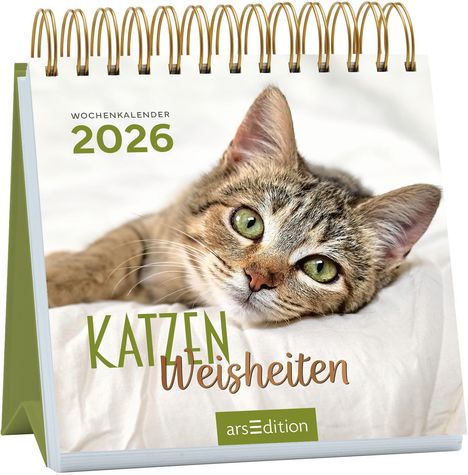 Mini-Wochenkalender Katzenweisheiten 2026, Kalender