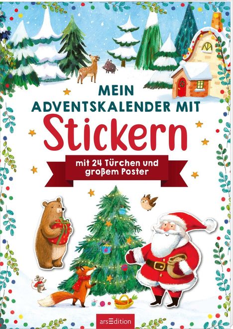 Mein Adventskalender mit Stickern, Buch