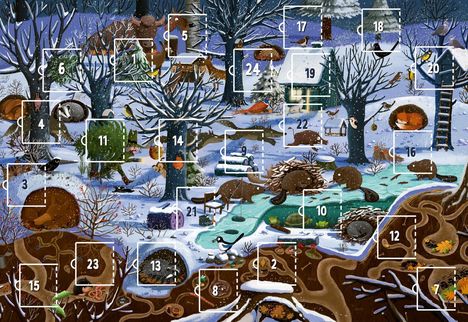 Adventskalender - Winter im Wald | Wandkalender, Kalender