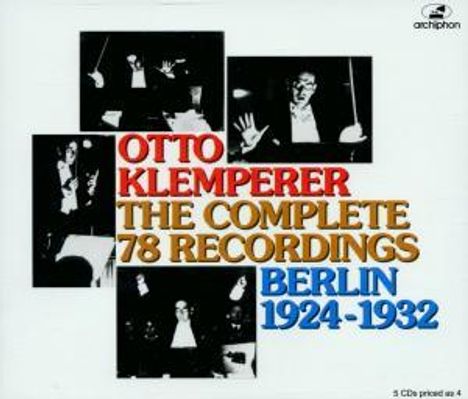 Otto Klemperer - Complete 78rpm Recordings, 5 CDs