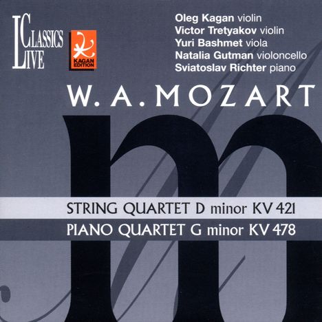 Wolfgang Amadeus Mozart (1756-1791): Klavierquartett Nr.1 KV 478, CD