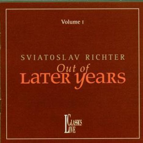 Svjatoslav Richter - Out Of Later Years Vol.1, CD