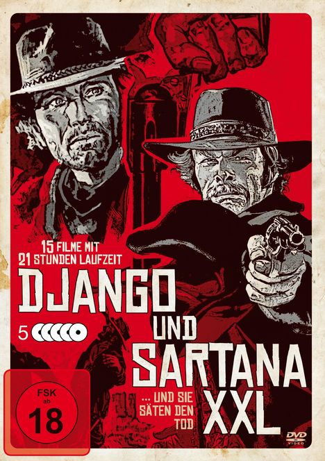 Django und Sartana (15 Filme auf 5 DVDs), 5 DVDs