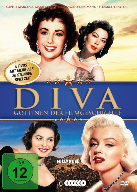 Diva - Göttinnen der Filmgeschichte (12 Filme auf 6 DVDs), 6 DVDs