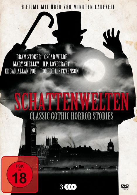 Schattenwelten - Classic Gothic Horror Stories (8 Filme auf 3 DVDs), 3 DVDs